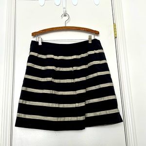 Ann Taylor Loft navy and cream striped skirt